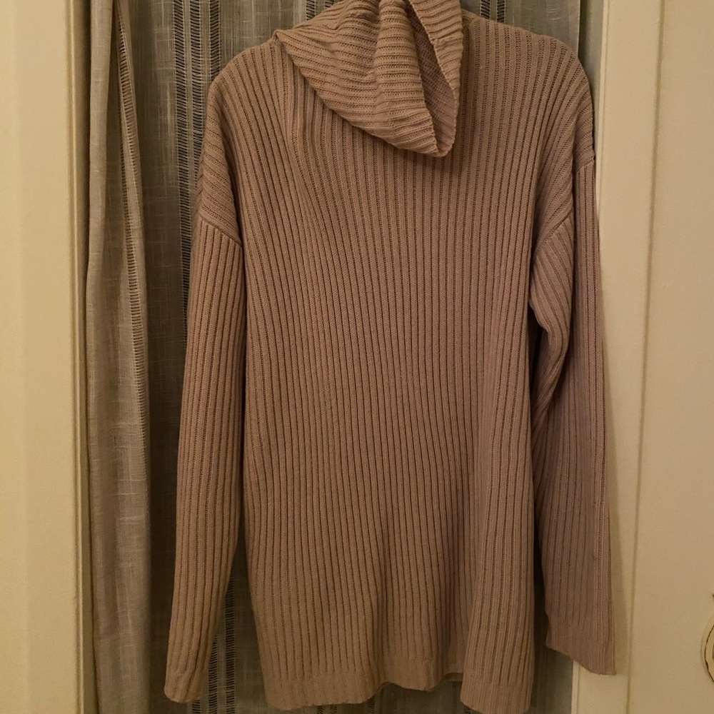 Long sleeve tan sweater dress